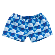 Blaue karierte Badeshorts