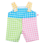Color Block Gingham Latzhosen