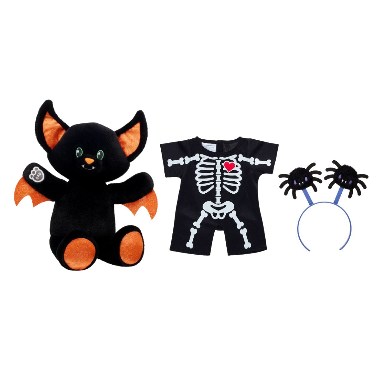 Schwarz-orange Fledermaus