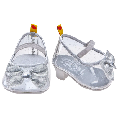 Hochhackige silberne Schuhe