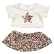 Leoparden-Set mit T-Shirt und Rock