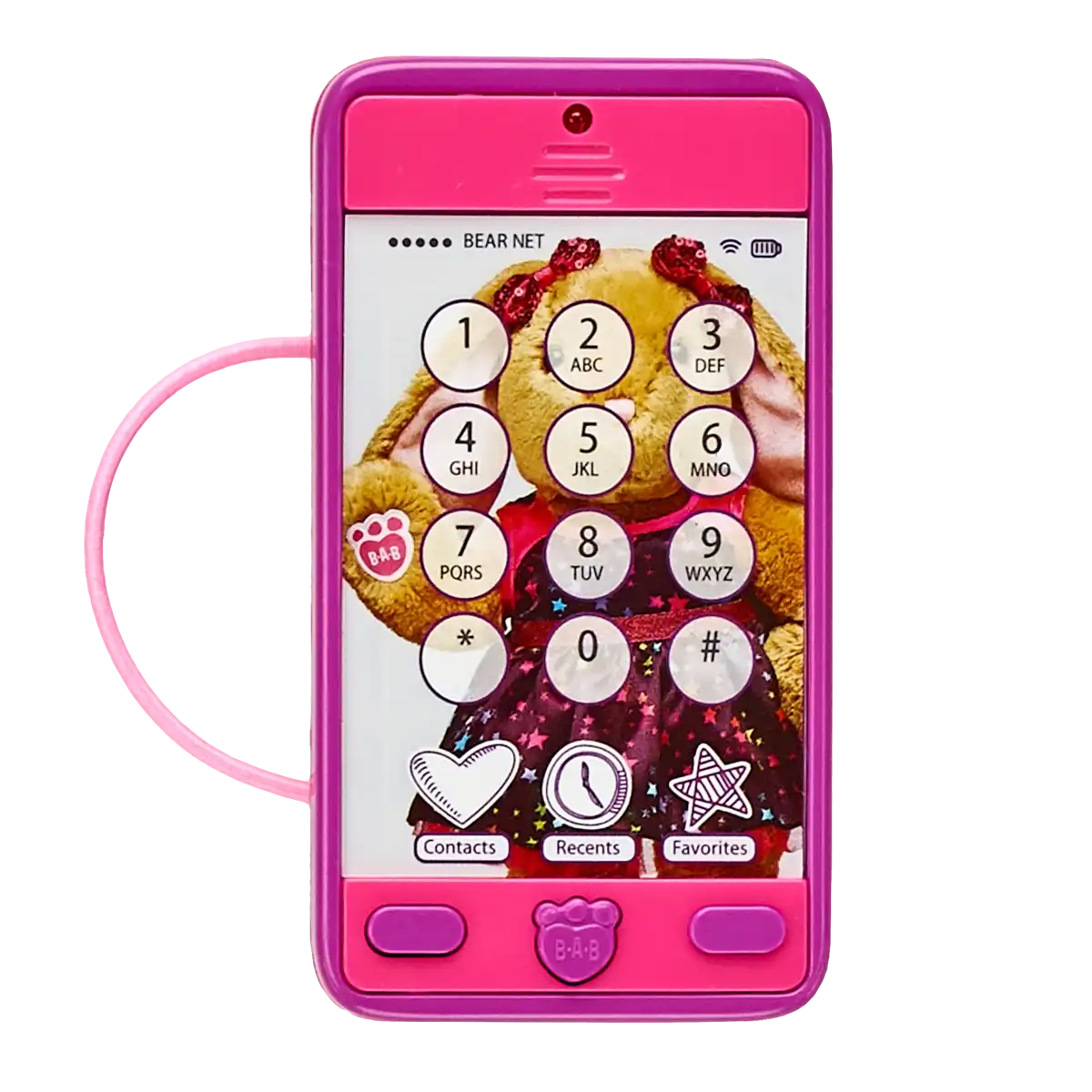 Lyserød smartphone