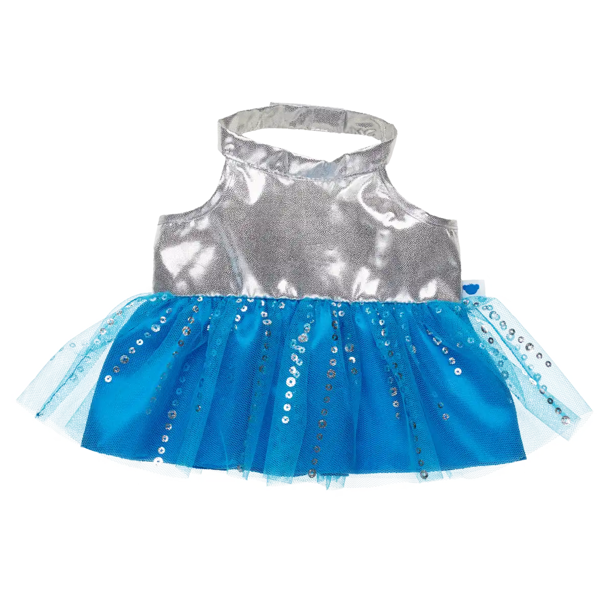 Silber/blaues Kleid