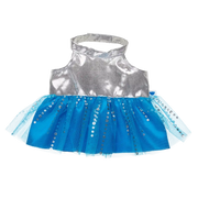 Silber/blaues Kleid