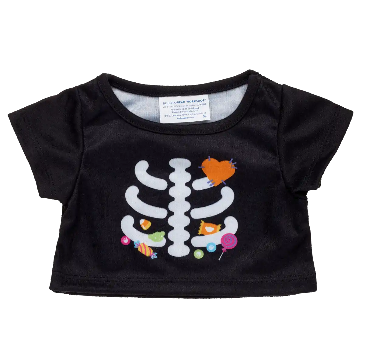 Schwarzes T-Shirt m. Skelett