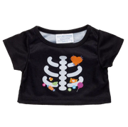 Schwarzes T-Shirt m. Skelett